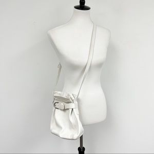 COACH vintage 4156 Soho Belted bucket Pouch white leather bag